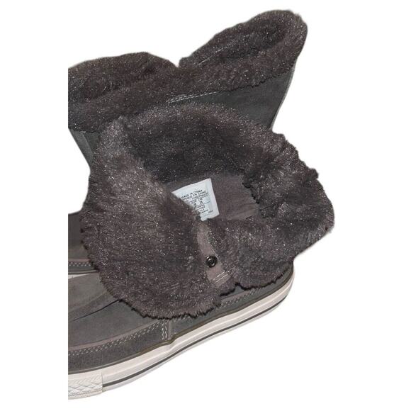 Converse‎ Dark Gray Suede Women's 8 EU39 Folding Boots EUC- RARE- Foldable - Picture 4 of 16